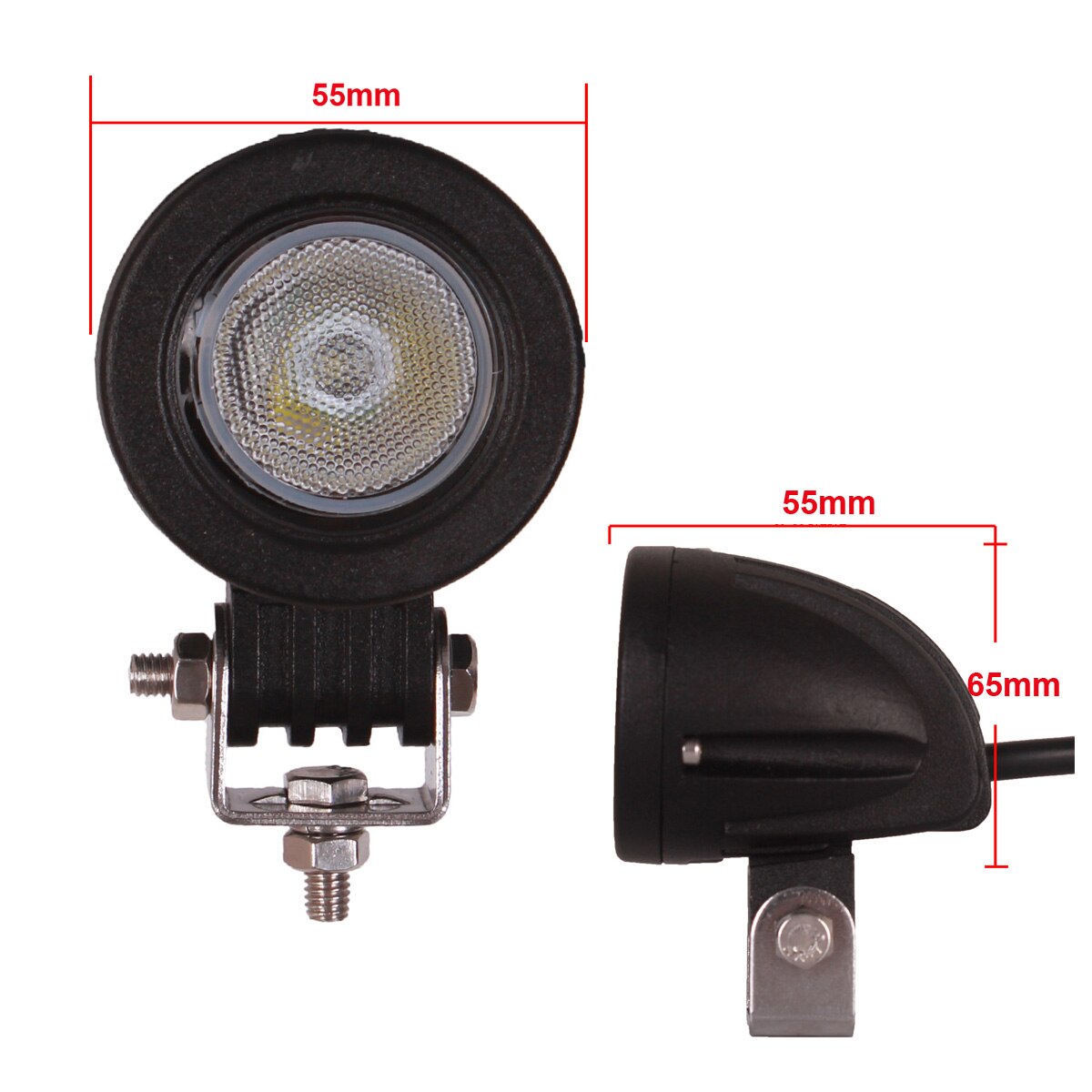 2 kpl 10w led työvalo moottoripyörä auto mönkijä maastoauto kuorma-auto vaunu asuntopyörä 12v 24v spot tulva ajo ajovalo lisäsumuvalo
