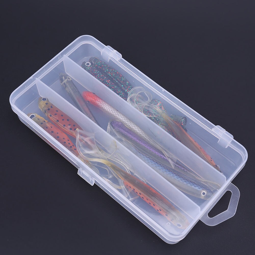 3 Compartments Fishing Bait Box Single Layer Fishing Hook Storage Case Transparent Plastic Outdoor Pesca Fishing Tackle Boxes