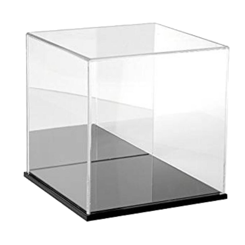 Akryl display show box case terning legetøj støvtæt bakke beskyttelse display box case 18 x 18 x 18cm til børn blokke legetøj display