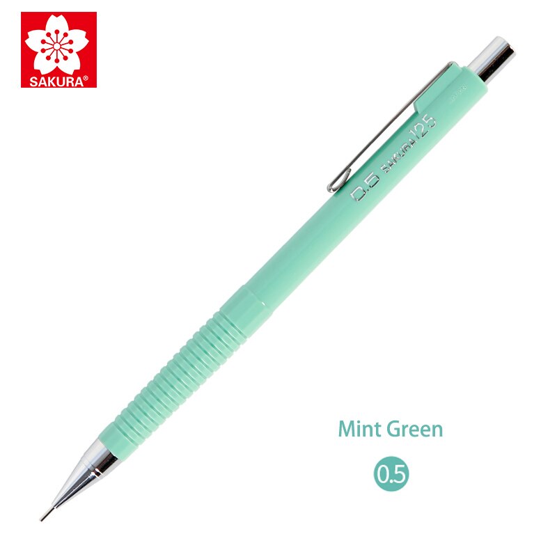 Macaron color Japanese SAKURA mechanical pencil XS-123/125 anti-breaking lead writing pencil 0.3/0.5mm: 0.5mm green