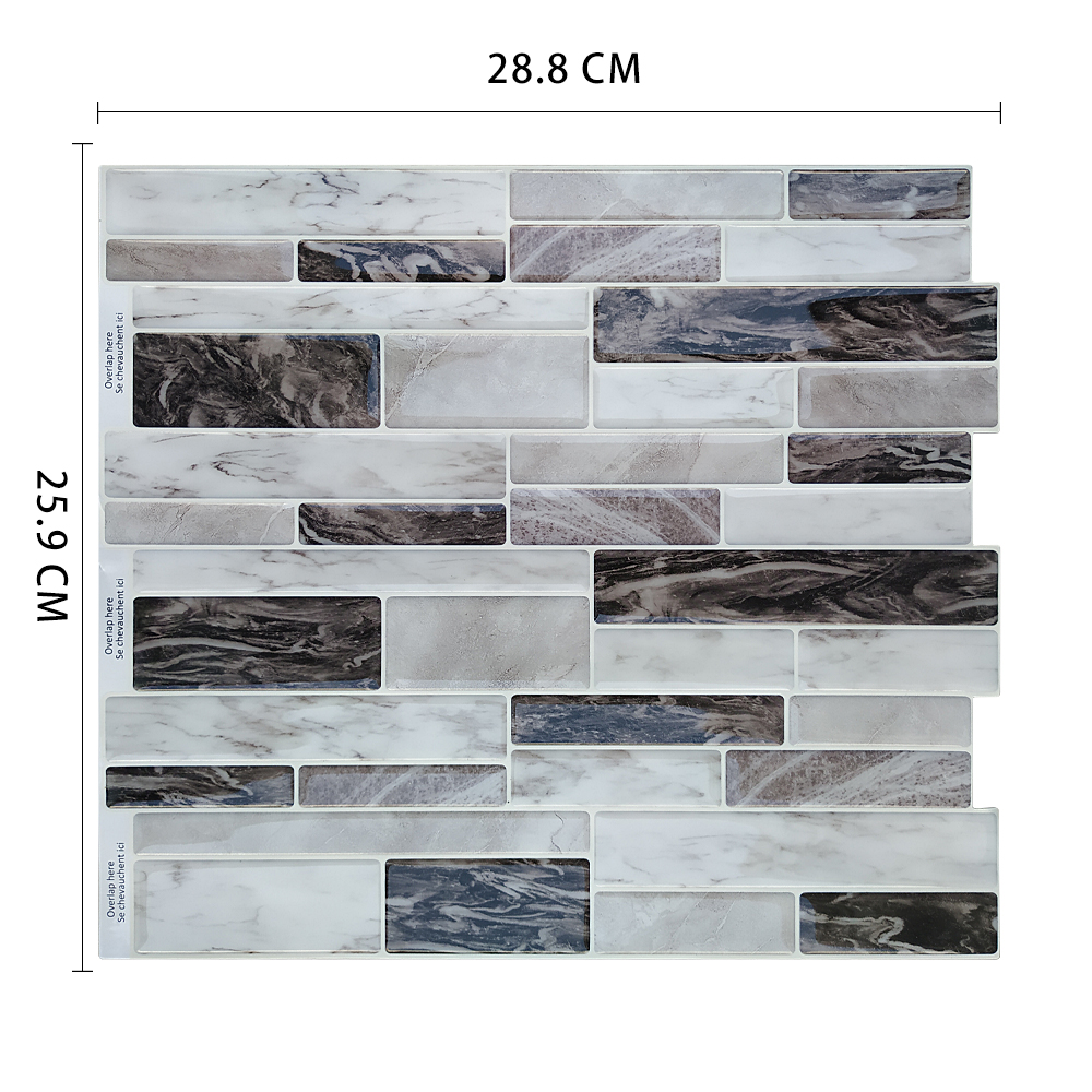 Autocollants en mosaïque vinyle | Écorce et bâton, Backsplash adhésif, bricolage, cuisine, salle de bains, maison murale, carrelage mosaïque: MSOB-076