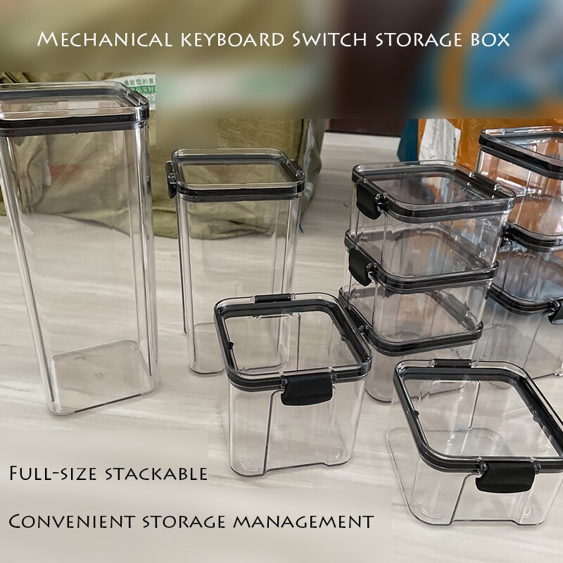 Mechanical Keyboard Switch Lock Storage Box Transparent Anti-corrosion And Moisture-proof DIY Stackable -swappable Sealed Can