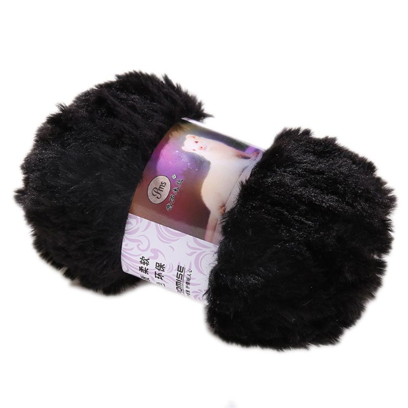 50g/Ball DIY Fluffy Plush Chunky Thick Knitting Yarn Multicolor Hand-Woven Crochet Velvet Thread for Baby Warm Hat Scarf: H