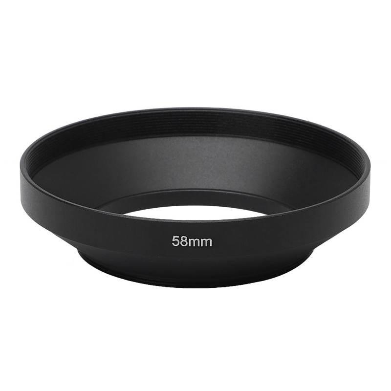 Camera Wide Screw in Mount Metal Lens Hood 39mm 40.5mm 43mm 46mm 49mm 52mm 55mm 58mm 62mm 72mm 77mm 82mm: Dark Grey