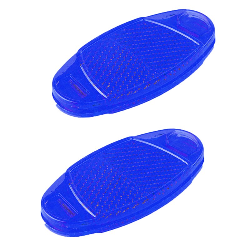 2 uds bicicleta Reflector para radio luz de advertencia de seguridad de llanta de rueda de montaje reflectante noche reflectores luces de luz ciclismo: 2Pcs Blue