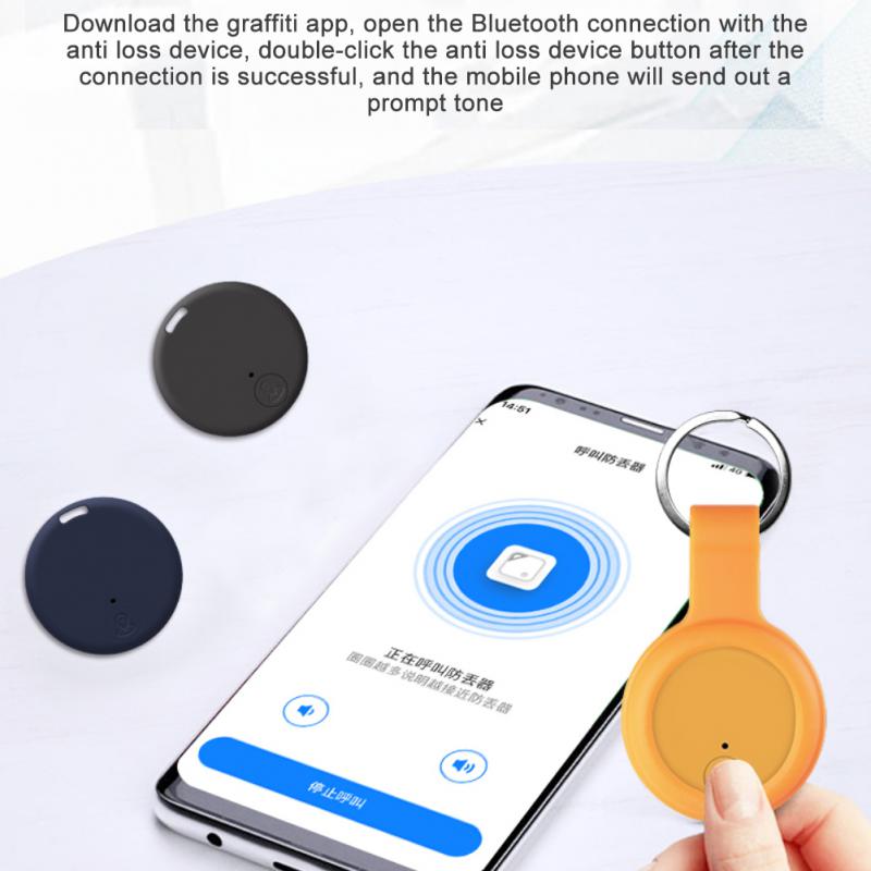 Mini Circular Tracking Device Tuya Bluetooth-compatible Anti-loss Pet Tracker Remote Alarm Retainer APP Smart Life