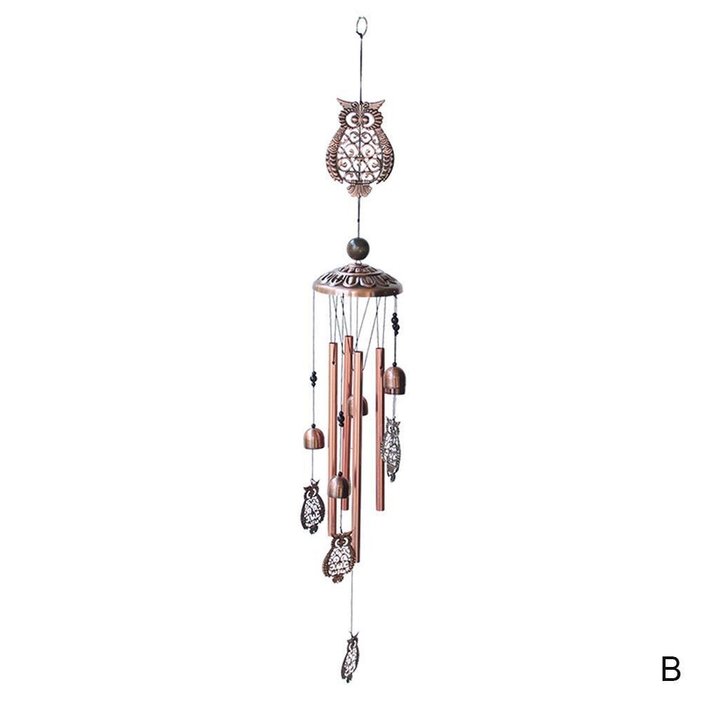 Antyczne rezonansowe metalowe dzwonki wiszące salon dekoracja łóżka prezent odkryty dziedziniec ogród deco wiatr kuranty: B