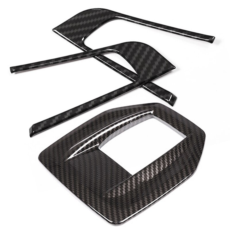 2 pezzi in fibra di carbonio per Alfa Romeo Giulia Stelvio 2016 2017 2018 ABS cromato volante decorazione cornice accessori di rivestimento