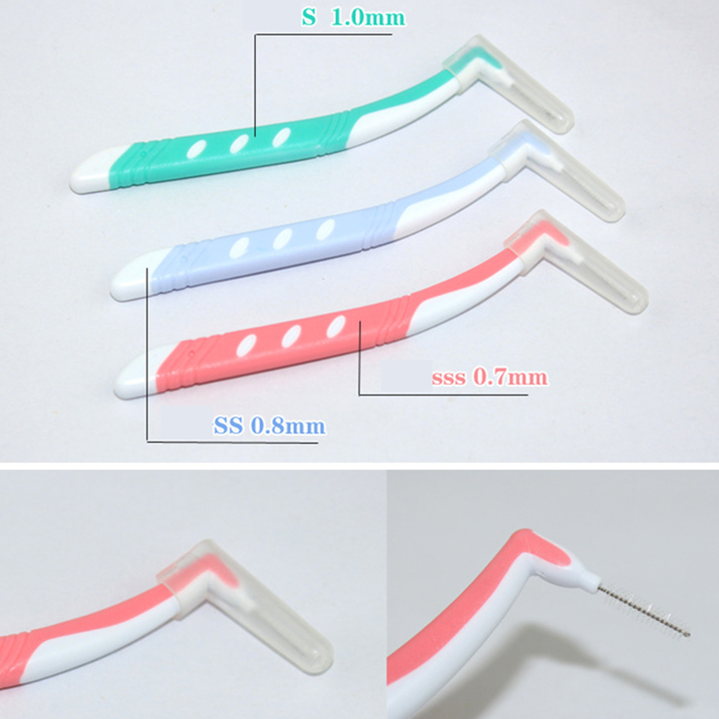 1 PC. 0,7/0,8/1,0/1,2mm Interdentalbürsten Formen der zahnseide Kieferorthopädische zahnbürste Mundpflege Zahnbürste reinigung