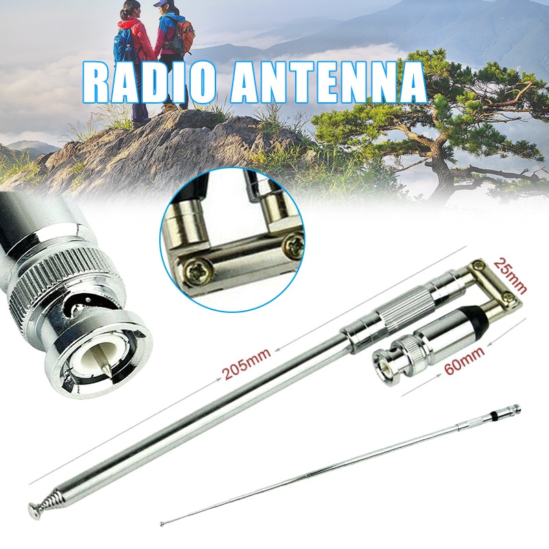 Telescopic Antenna 76-108MHz BNC Connector Durable for FM Transmitter Radio ND998