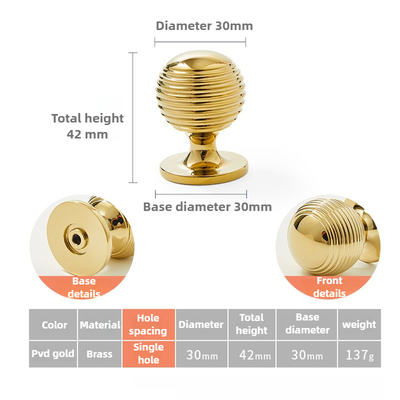 Fransk stil luksuriøse gull kjøkkenskap dørhåndtak solid messing skuffknotter møbelhåndtak maskinvare: Rød