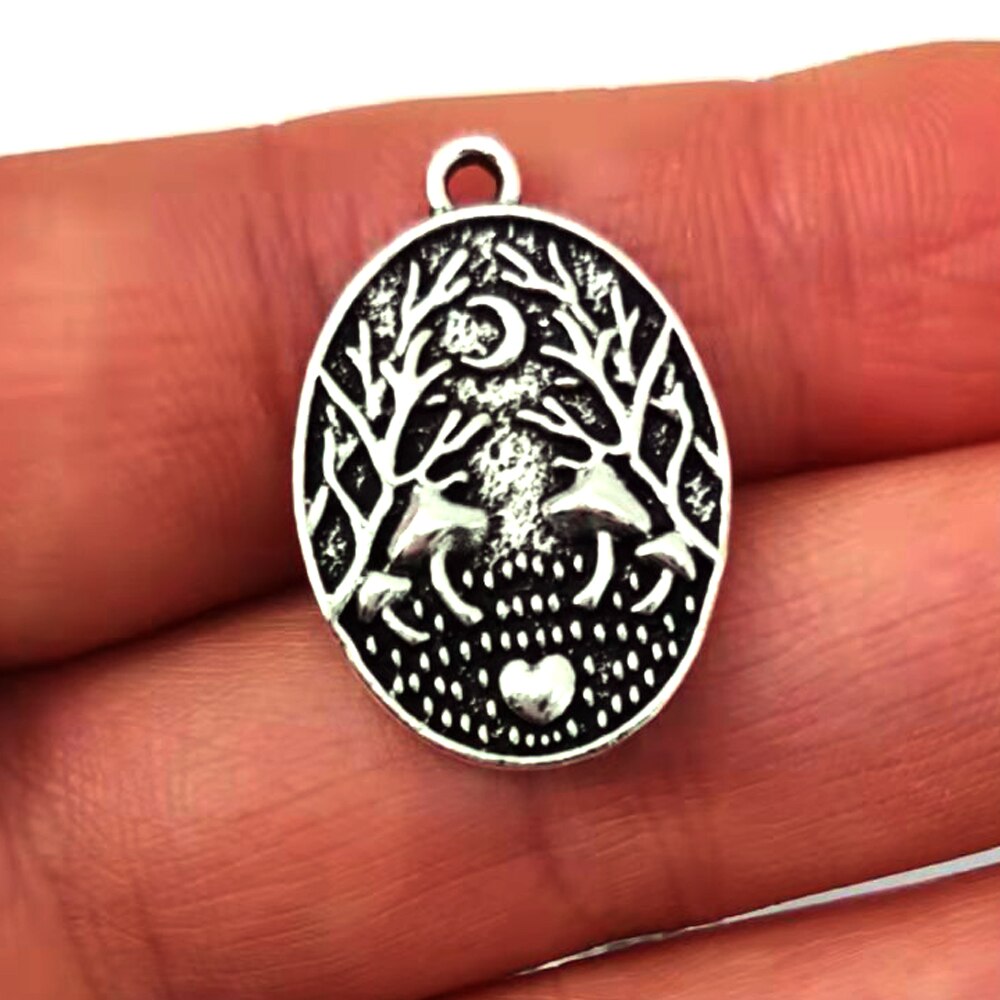 5 uds lindo tres setas bosque colgante encanto joyería de setas fantasía elfos encantos de hadas bosque para DIY mujeres hombre Accesorios: orange