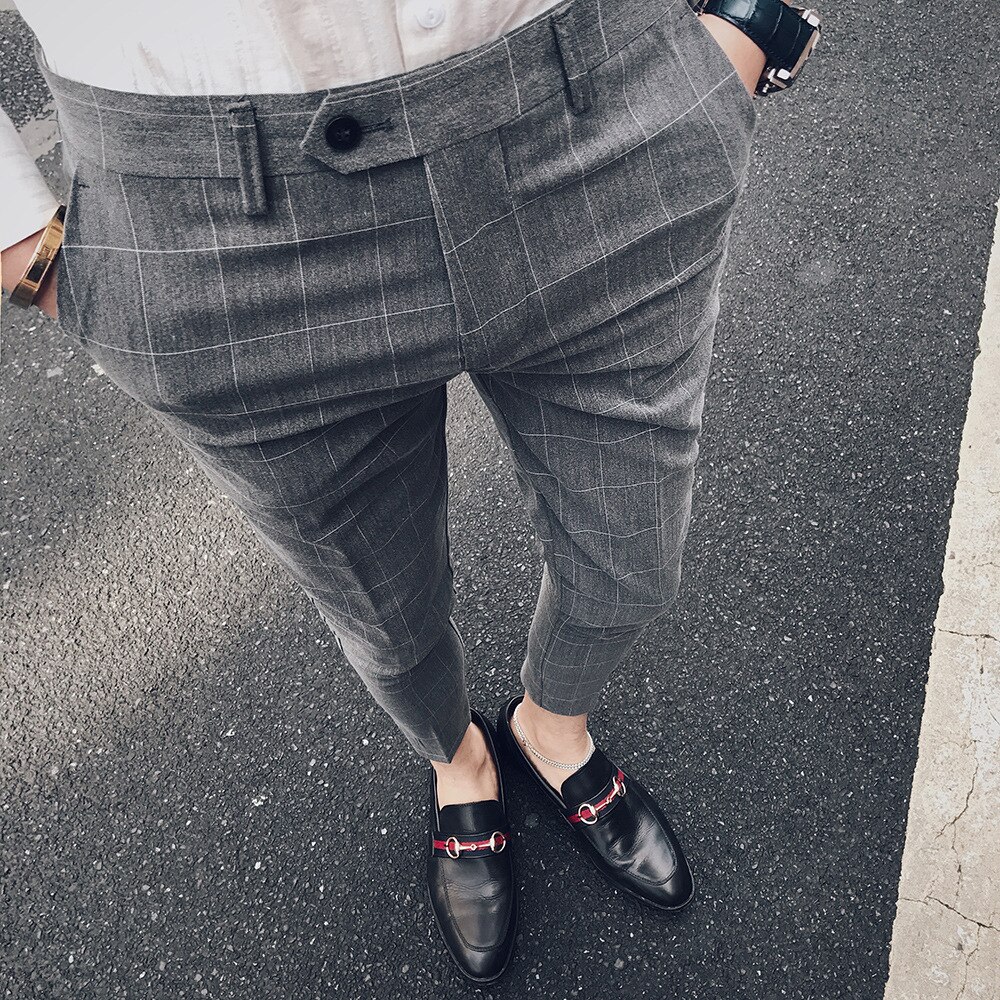 Kleding Mannen Voorjaar Puur Katoen Slim Fit Pak Broek/Mannelijke Zomer Leisure Suit broek 28-36