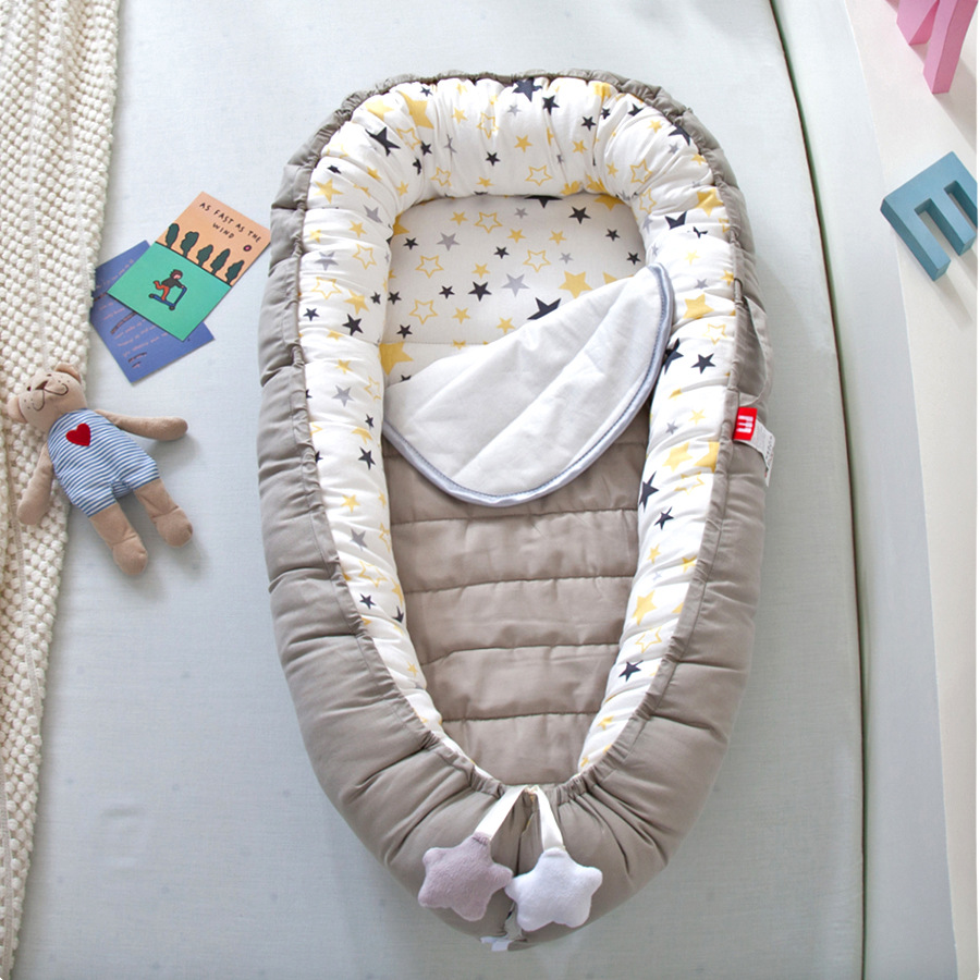 Baby Nest Bed Draagbare Katoen Pasgeboren Reizen Bed Baby Wieg Mozes Mand Met Onafhankelijke Urine Pad Baby Slapen Bed