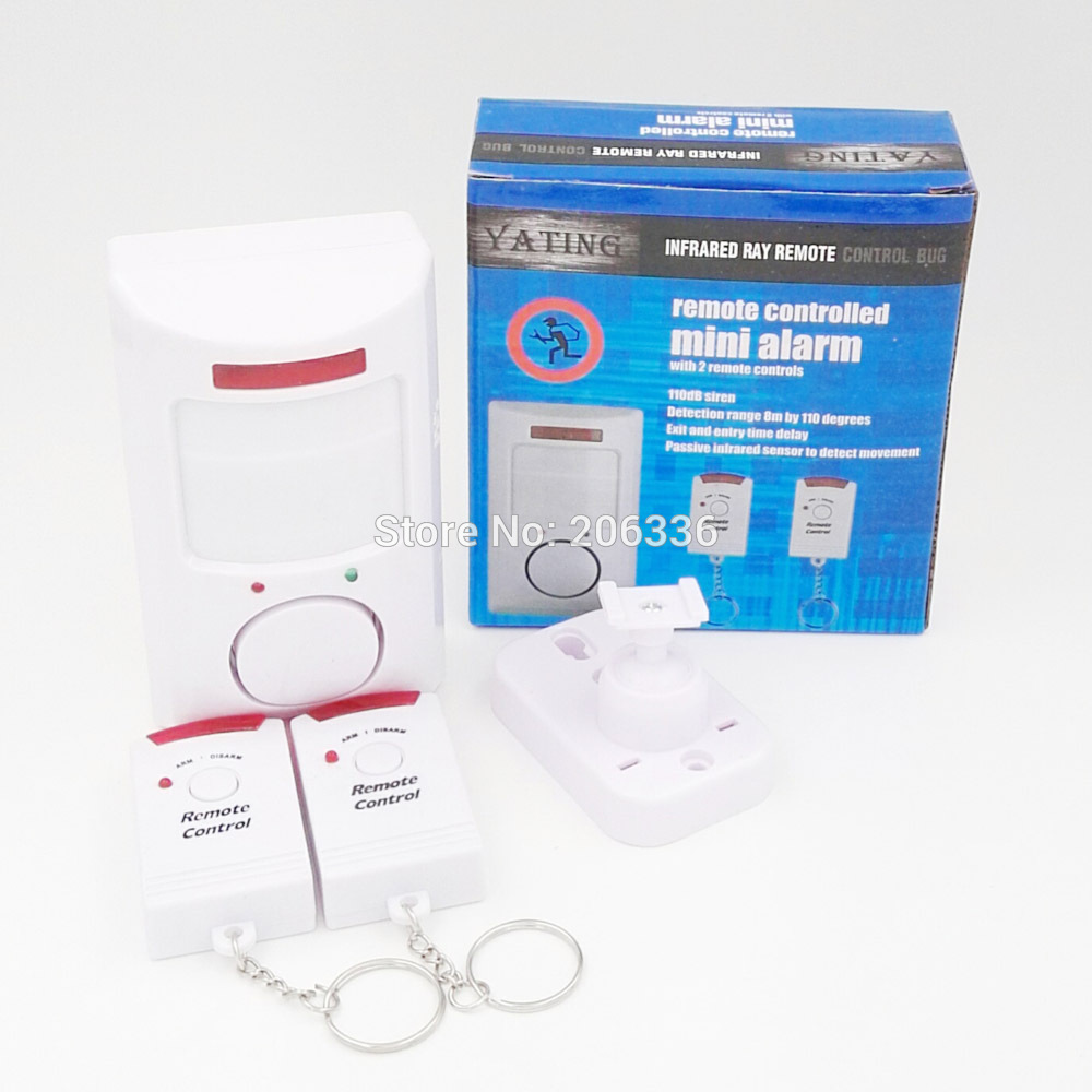 Security Portable 105dB PIR Motion Detector Infrared Anti-theft Motion Detector Home Security Alarm system+2 controllers
