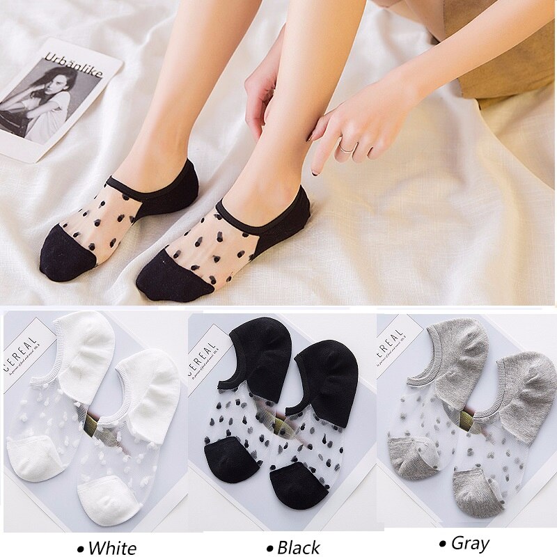 3pair/lot Lady Casual Breathable Ankle Boat Socks Girls Invisible Non-slip Cotton Socks Women Low Cut Bright Color Socks: 3pair style 18