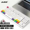 K870T 87 Keys RGB Wirele sbluetooth Dual Mode Gaming Mechanical Keyboard for pc Gaming Keyboards for Tablet Desktop Mechanical: C