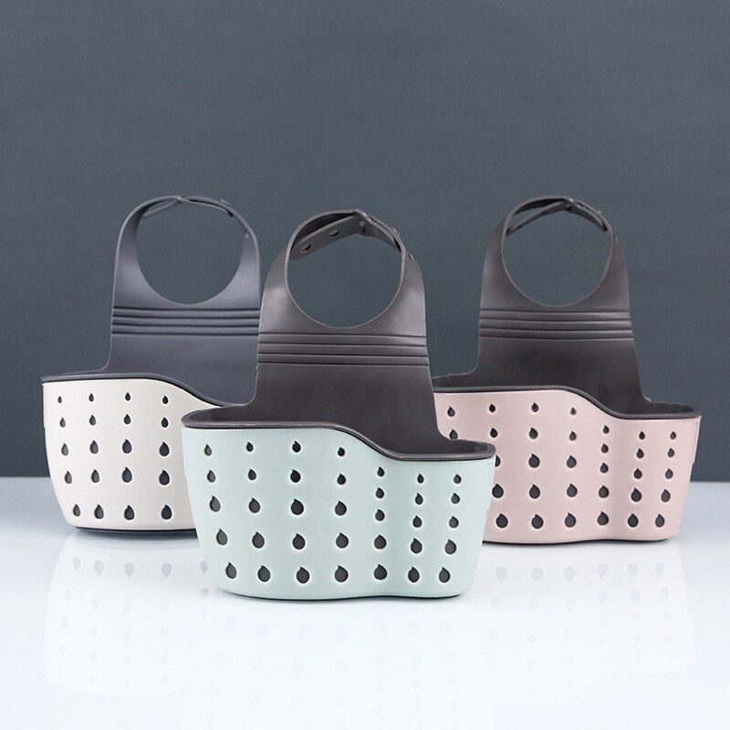 Sink Shelf Soap Sponge Drain Rack Bathroom Holder Kitchen Storage Suction Cup Kitchen Organizer Sink Kitchen Accessories