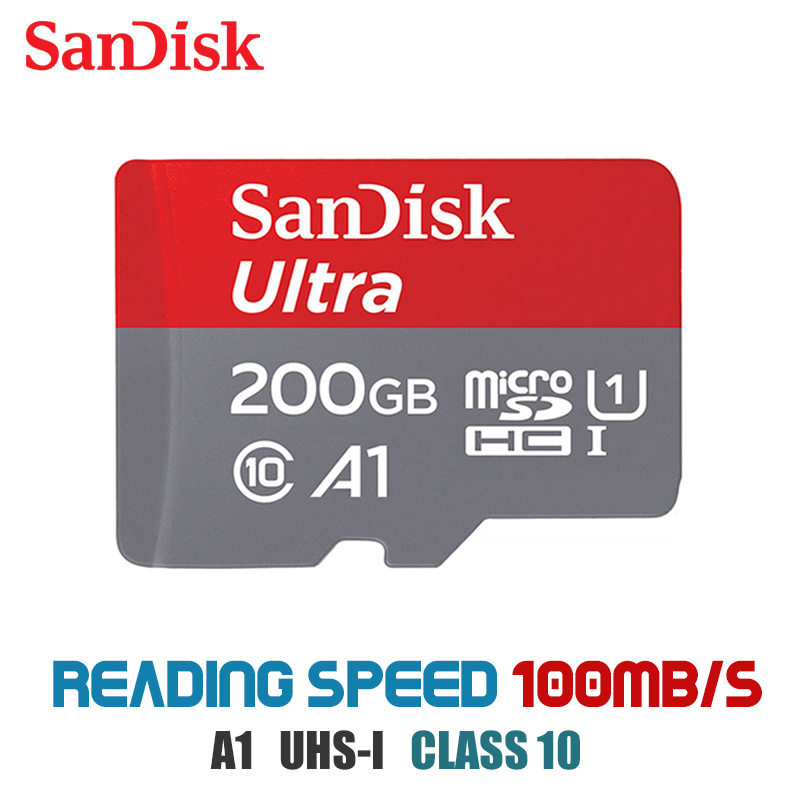 Sandisk micro sd card 16gb 32gb 64gb cartao de memoria 128gb Microsd class 10 UHS-1 256gb A1 flash memory card for Mobile phone: A1 200G