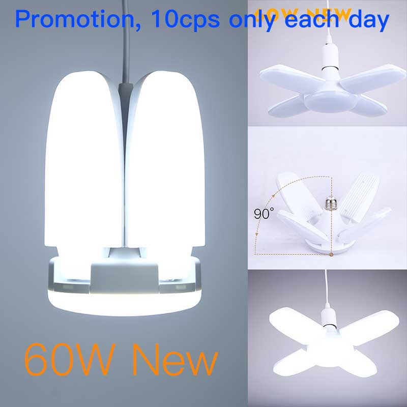 Super Bright Garage Light E27 Led Bulb High Bay Light 220V Workshop Light 30/45/60W Warehouse Industrial Lamps for Garage: 60W  promotion