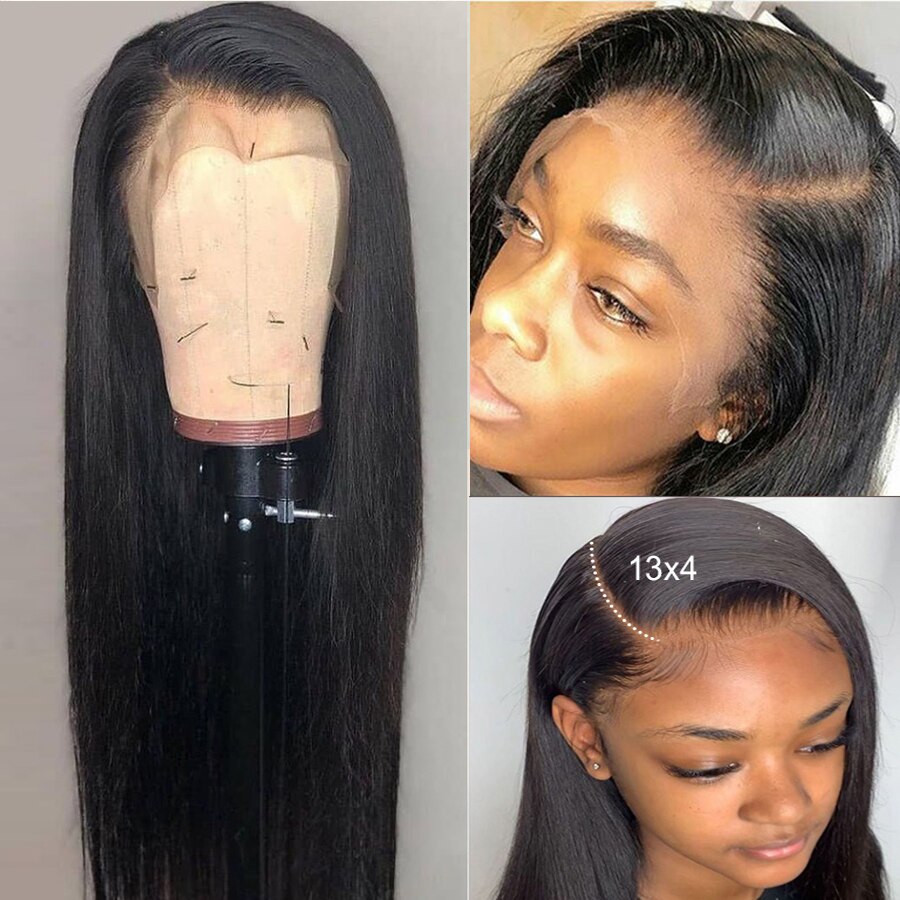 Przedziałek z boku koronki przodu peruki długie peruki syntetyczne proste naturalne gęstości czarna peruka z prostymi włosami włókno termoodporne włosy peruki