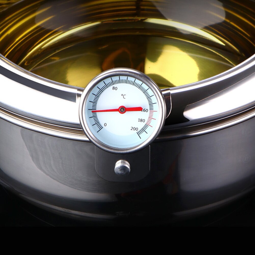 Fried Japanese Style Cooking Tools Stainless Steel Tempura Deep Frying Pot Fryer with Thermometer Drainer Food Cooker