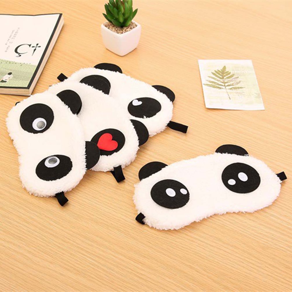 1PCS Nap Eye Shade Cartoon Blindfold Sleep Eyes Cover Travel Rest Patch Blinder Cute Panda Sleeping Eye Mask