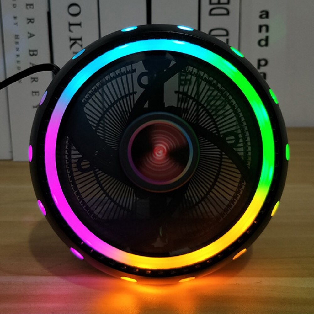 Universal Silent CPU Cooler LED Light Heatsink Cooling Fan for Desktop Computer