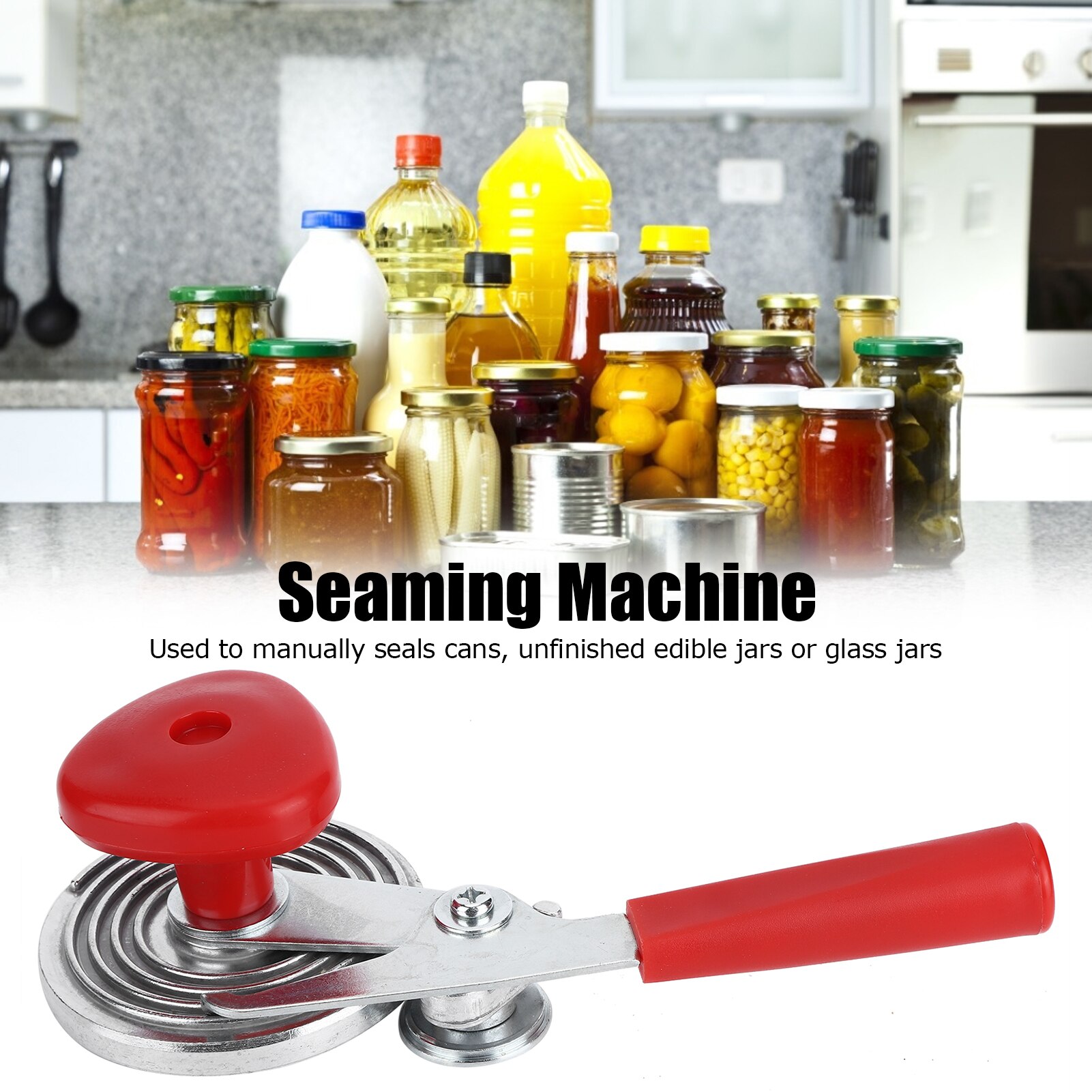 Tin Manual Can Machine Sealer Beader Press Sealing Glass Hand Tool Glass Cans Beader CrimpingDevice For Seaming Glass Jars
