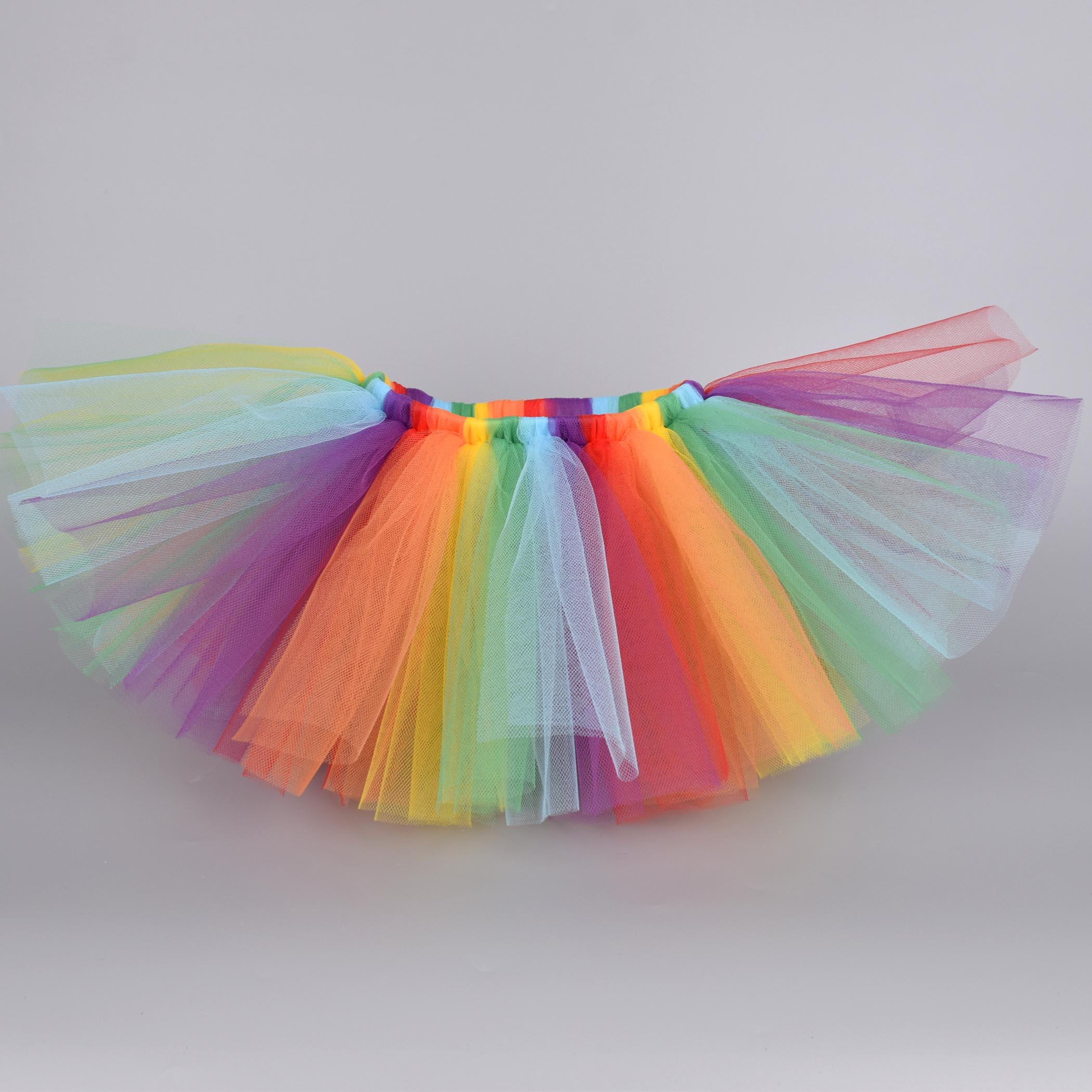 Regenboog Pluizige Tutu Rok Baby Verjaardagsfeestje Tulle Rok Pasgeboren Doop Kostuum Meisjes Zomer Rok Foto Props Cake Smash