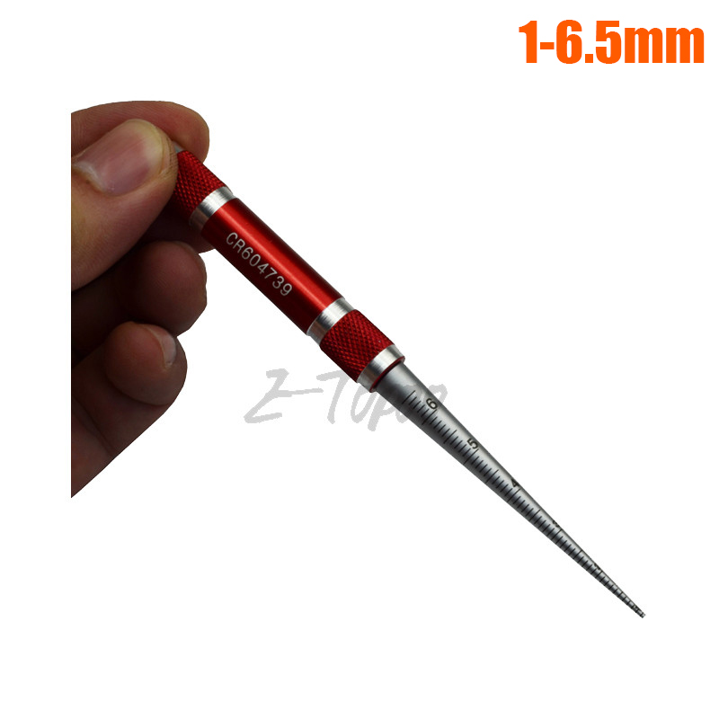 1pcs 1-6.5mm 3-15mm Conical Feeler Gauge Taper Cone Cylinder Gauge Hole Size Diameter Taper measure Gauge: 1-6.5mm