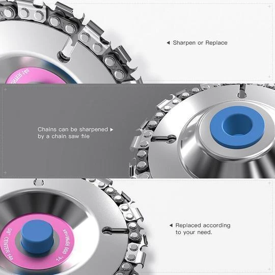 Grinder Wood Carving Chain Disc Wood Carving Disc Woodworking Chain Grinder Chain Saws Disc Chain Plate Tool 5 Inch 4 inch