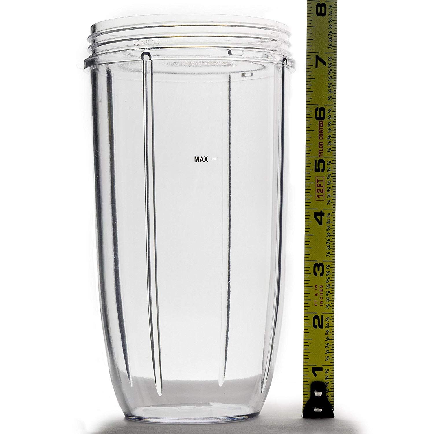 Nutri Compatible 32oz Cup & Blade Replacement Set Tall Blender Cup & 6 Fin Extractor Blade Accessories