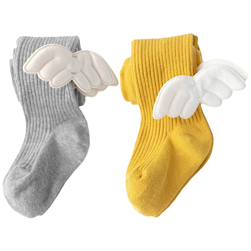 2 paia di Primavera Autunno Bambini Collant Lavorato A Maglia Lungo Calzini E Calzettoni Ali di Angelo ghette: 2-4 year