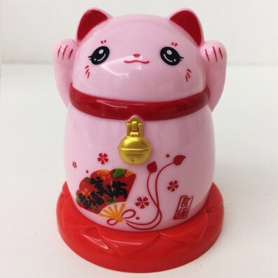 Japanischen Glück Katze zahnstocher topf neue jahr glück zahnstocher Kasten q spitze Halfter nette zahnstocher inhaber zahnstocher Spender: Rosa
