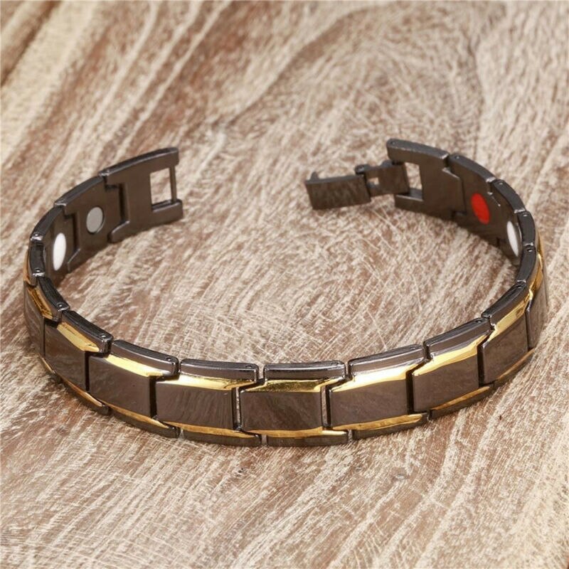 Männer Armband Therapeutische Energie Armband Edelstahl Heilende Magnetische Therapie Armband Hologramm Armband