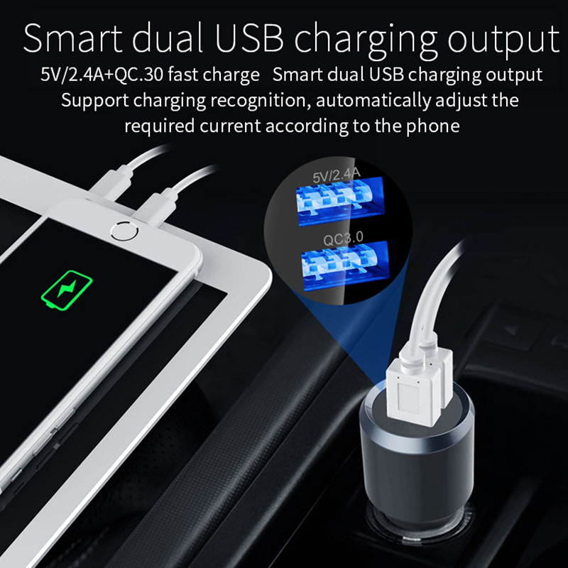 Jilang Car Radio DAB+ Radio Tuner Digital Broadcasting Receiver with FM Transmitter Converter Plug and Play Adaptor USB Charger