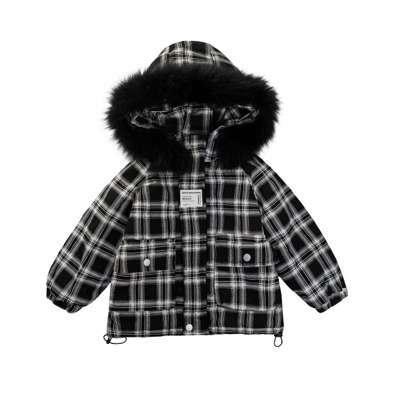 Autumn Winter Baby Fleece Soft Jacket Plaid Hooded Plus Velvet Infant Boys Coat Newborn Baby Girls Outerwear Baby Snow Wear