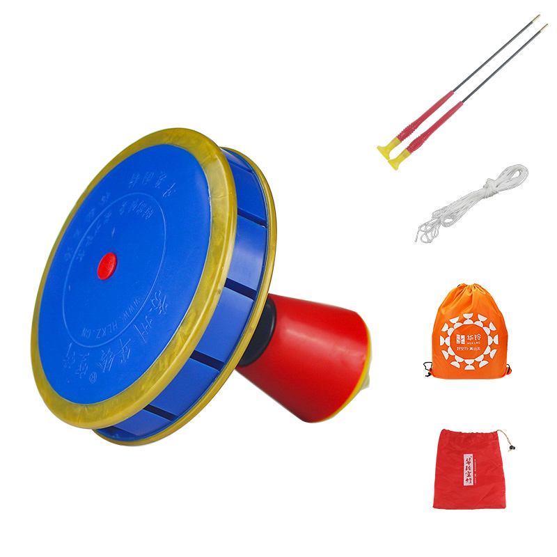 Chinesisches asymmetrisches diabolo 9 lagerspielzeug diabolo-set verpackung mit einkaufsnetz china: Blau