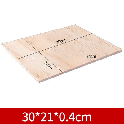 Multi Size Aviation Model Layer Board Plywood Plank DIY Hand Craft Heat Transfer Wooden Modeling Materials: 0.4cm