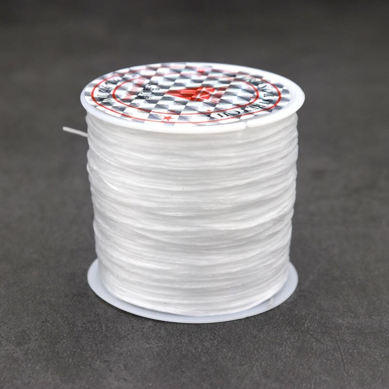 50m Strong Stretchy Beading Elastic Crystal String Cord Wire Thread Rope for DIY Bracelets Necklace Jewelry Findings Making: White