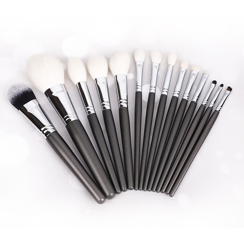 Uld kobber tube makeup børste sæt høj værdi foundation øjenskygge concealer børste multifunktion makeup værktøj