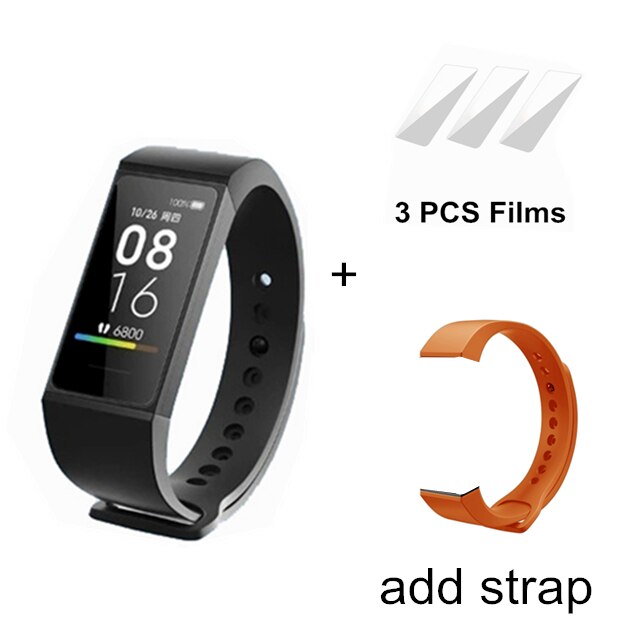 Xiaomi Redmi Band Smart Wristband Fitness Frequenza Cardiaca di Sport del Monitor Bluetooth 5.0 USB di Ricarica Braccialetto 2020 redmi intelligente banda: add orange strap