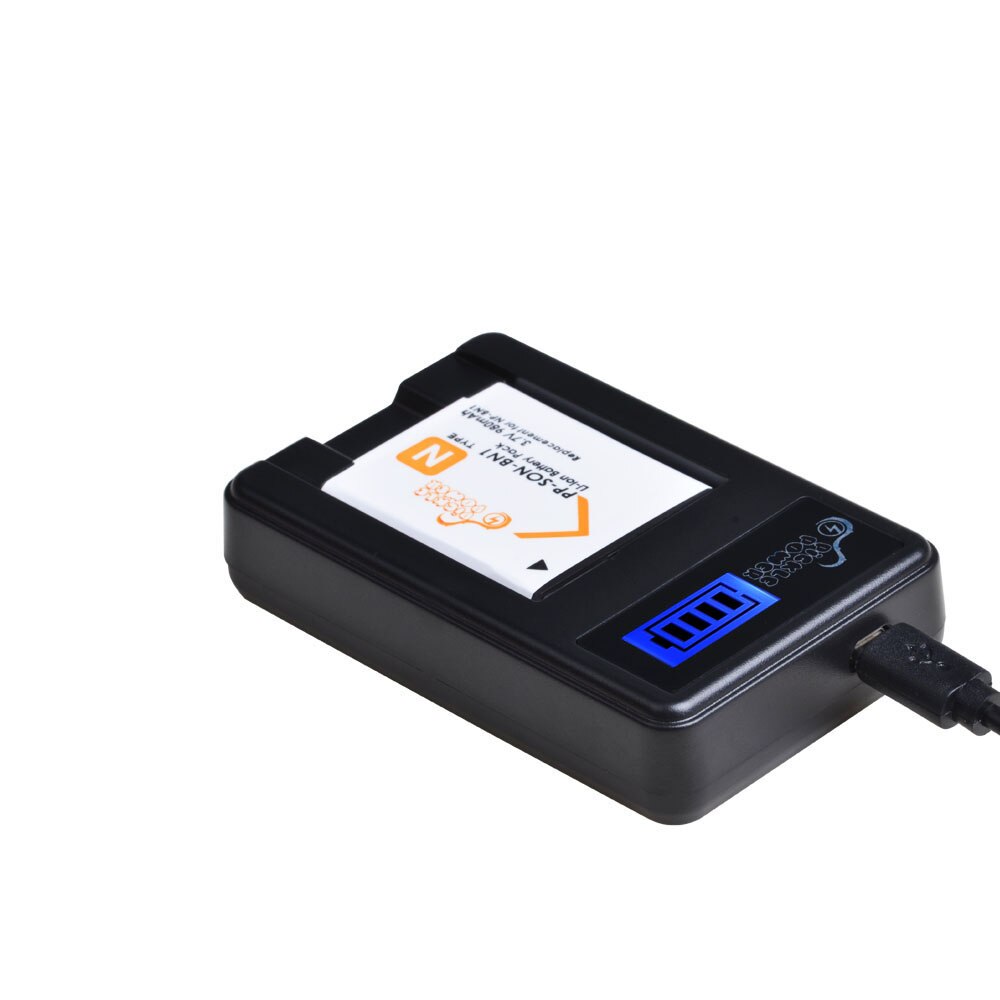 Np -bn1 np bn1 npbn 1 kamera batteri og lcd usb lader for sony  tx9 t99 wx5 wx100 tx7 tx5 wx5c w390 w380 w350 w620 w630 w670 tx100: Lader og 1 batteri