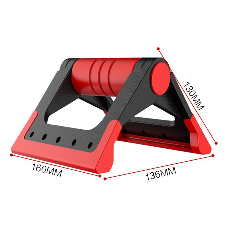 1 Pair Push-Ups Stands Foldable Push-Up Bracket Home Use Women Fitness Push-Ups Stand Push-Up Rack Men Fitness Equipment (Red)