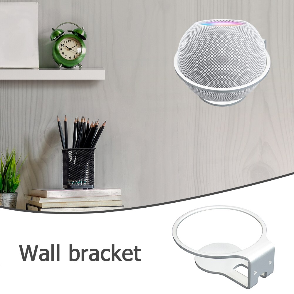 Metal Wall Mount for Apple HomePod Mini Smart Speaker Aluminum Alloy Wall Hanger Bracket Holder Shelf Stand with Screws