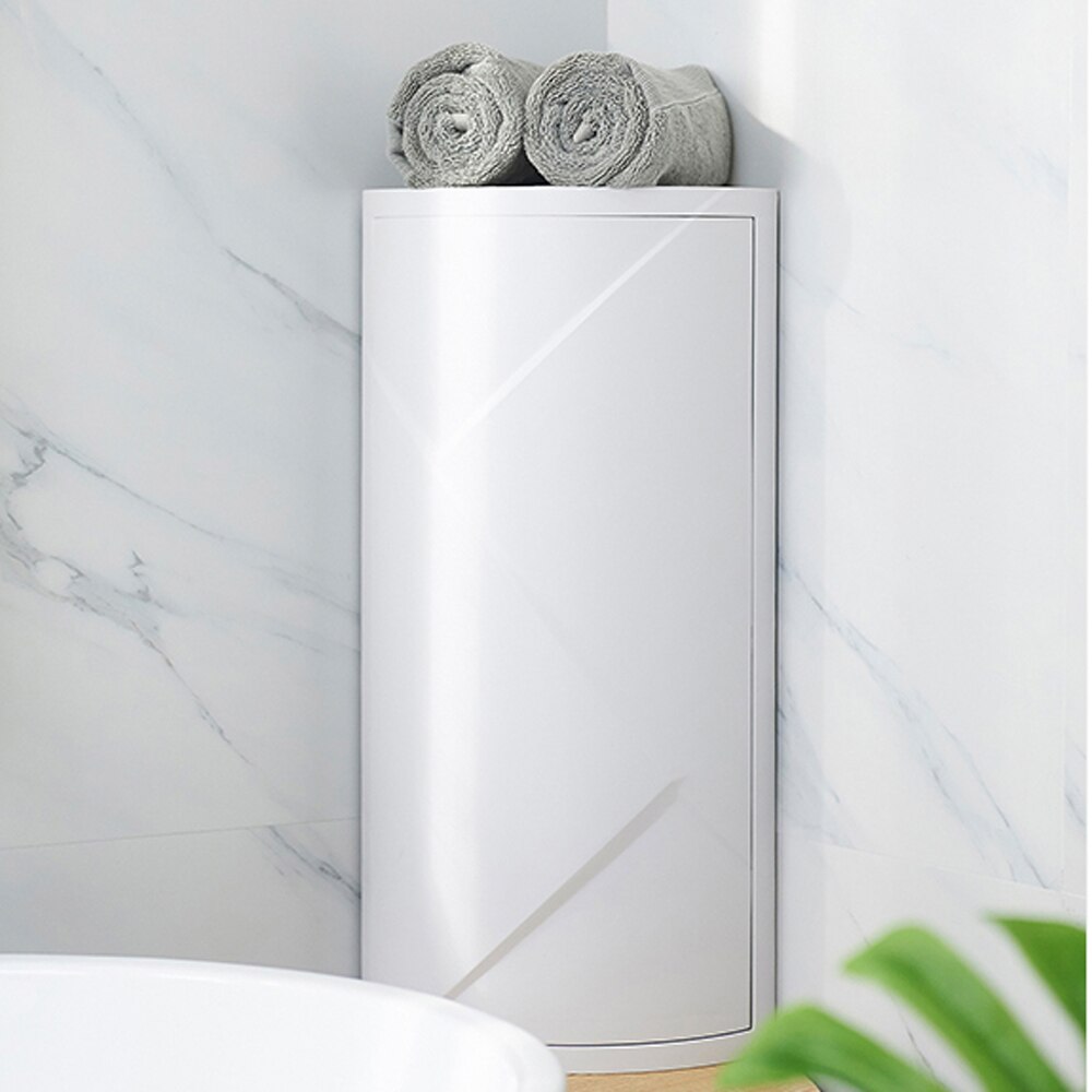 Triangle shelf rotating bathroom shelf kitchen punch-free suction wall large storage box plastic wx8021507