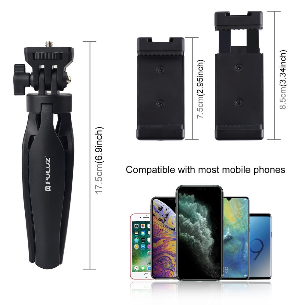 Desktop Mini Tripod with Mount Holder Cold Shoe for Mobile Phones Stands for Live Video Blogger