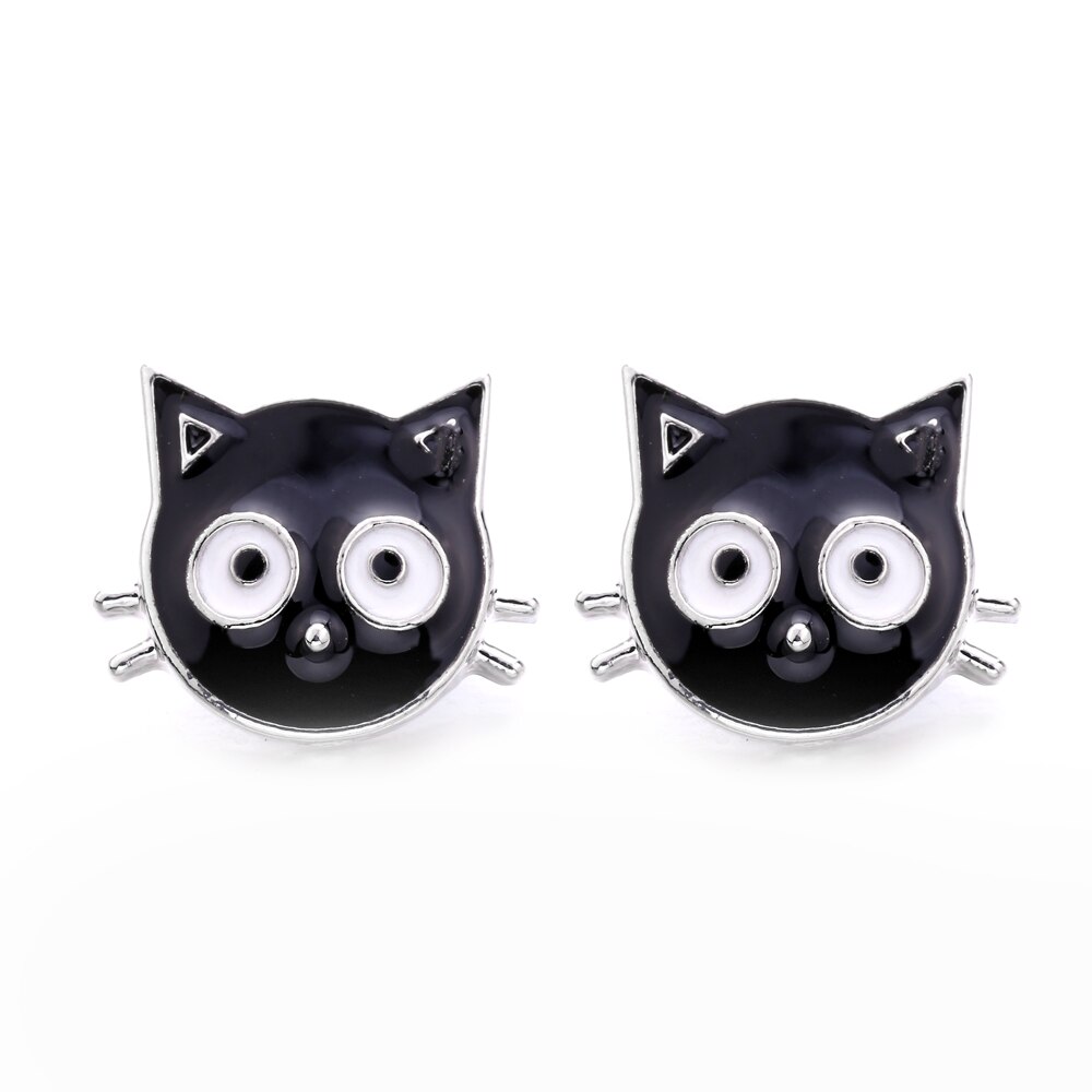 cat Mini Buttons Charms 12mm Metal Snap Button for snap jewelry XH6015: D