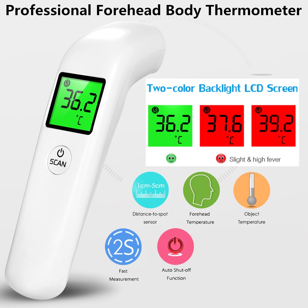 Forehead Thermometer Non Contact Infrared Thermometer Fever Digital Measure Tool for Baby Adult Body Temperature Measurement: Type 8